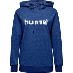 hummel GO Baumwoll Logo Hoodie Damen true blue XS