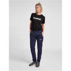 hummel GO Baumwoll Logo T-Shirt Damen kurzarm black XS
