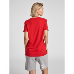 hummel GO Baumwoll Logo T-Shirt Damen kurzarm true red XS