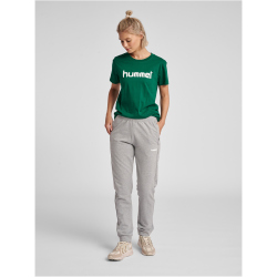 hummel GO Baumwoll Logo T-Shirt Damen kurzarm evergreen XS