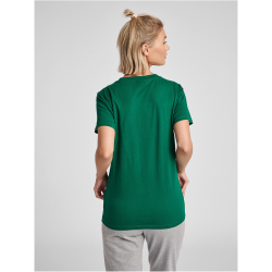 hummel GO Baumwoll Logo T-Shirt Damen kurzarm evergreen XS