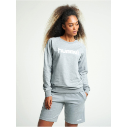 hummel GO Baumwoll Logo Sweatshirt Damen grey melange XS