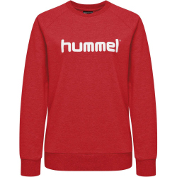 hummel GO Baumwoll Logo Sweatshirt Damen true red XS