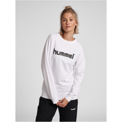 hummel GO Baumwoll Logo Sweatshirt Damen white XS