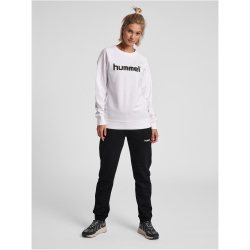 hummel GO Baumwoll Logo Sweatshirt Damen white XS