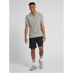 hummel GO Baumwoll Poloshirt Herren grey melange S