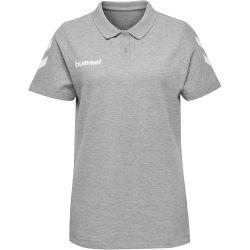 hummel GO Baumwoll Poloshirt Damen grey melange S