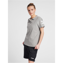 hummel GO Baumwoll Poloshirt Damen grey melange S