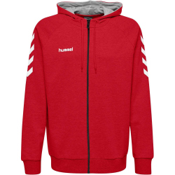 hummel GO Baumwoll Kapuzenjacke Herren true red M