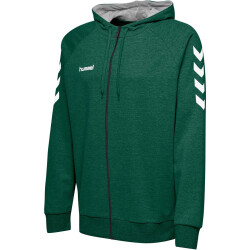 hummel GO Baumwoll Kapuzenjacke Herren evergreen S