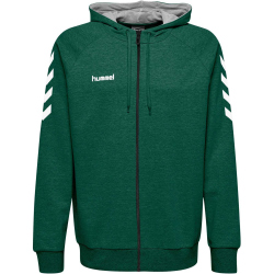 hummel GO Baumwoll Kapuzenjacke Herren evergreen M