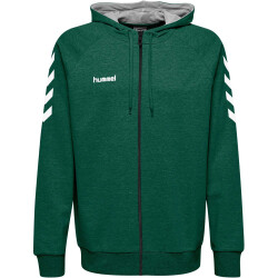 hummel GO Baumwoll Kapuzenjacke Kinder evergreen 116