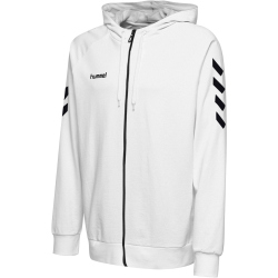 hummel GO Baumwoll Kapuzenjacke Kinder white 128
