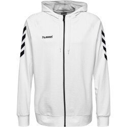 hummel GO Baumwoll Kapuzenjacke Kinder white 128