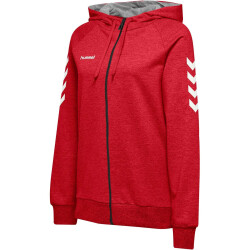 hummel GO Baumwoll Kapuzenjacke Damen true red L
