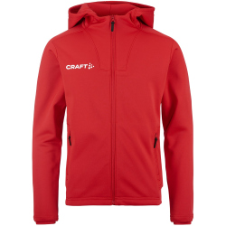 CRAFT Evolve 2.0 Brushed Kapuzen-Trainingsjacke Kinder 430000 - bright red 122/128