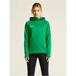CRAFT Evolve 2.0 Brushed Kapuzen-Trainingsjacke Damen 651000 - team green XS