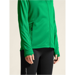 CRAFT Evolve 2.0 Brushed Kapuzen-Trainingsjacke Damen 651000 - team green XS