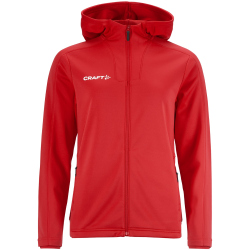 CRAFT Evolve 2.0 Brushed Kapuzen-Trainingsjacke Damen 430000 - bright red XS