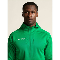CRAFT Evolve 2.0 Brushed Kapuzen-Trainingsjacke Herren 651000 - team green XS