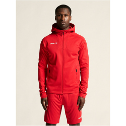 CRAFT Evolve 2.0 Brushed Kapuzen-Trainingsjacke Herren 430000 - bright red XS