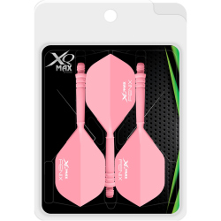 3er Pack XQ Max Fenix Molded Dartflight mit Shaft pink 22 mm