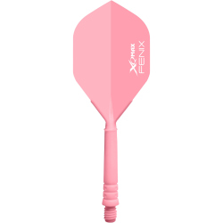 3er Pack XQ Max Fenix Molded Dartflight mit Shaft pink 22 mm