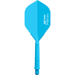 3er Pack XQ Max Fenix Molded Dartflight mit Shaft blue 22 mm