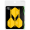 3er Pack XQ Max Fenix Molded Dartflight mit Shaft yellow 22 mm