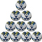 10er Ballpaket erima Hybrid Futsal new navy/gelb 4