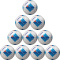 10er Ballpaket molten F9N4800 (400g) Futsal-Hallenfußball weiß/blau/silber