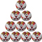 10er Ballpaket erima Hybrid Futsal rot/gelb 4