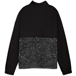 PUMA Essentials Graphic Animal Relaxed 1/2-Zip Crew Sweatshirt Damen