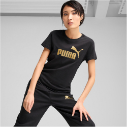 PUMA Essentials Metallic No. 1 Logo T-Shirt Damen