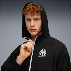 PUMA Olympique Marseille Pumatech Woven Trainingsjacke Herren 35 - PUMA black/PUMA silver XS