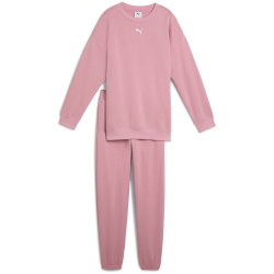 PUMA Loungewear Oversized Fleece Jogginganzug Mädchen 65 - poised pink 140