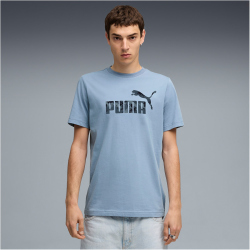 PUMA Essentials Camo T-Shirt Herren 34 - cool blue L
