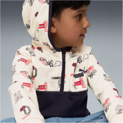 PUMA Little Runners 1/2-Zip Hoodie Kinder 16 - new navy 104