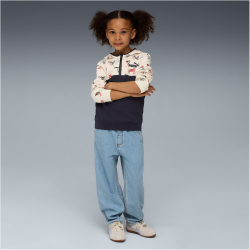 PUMA Little Runners 1/2-Zip Hoodie Kinder 16 - new navy 104