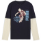 PUMA Mid90s Layered Langarmshirt Jungen 16 - new navy 128