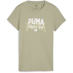 PUMA Graphic Varsity T-Shirt Damen 82 - lux army S