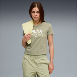 PUMA Graphic Varsity T-Shirt Damen 82 - lux army S