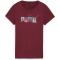 PUMA Graphic Stacked T-Shirt Damen 96 - ruby shimmer XS