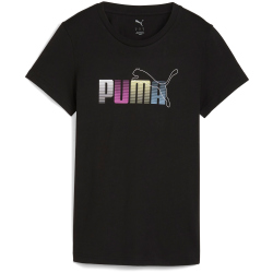 PUMA Graphic Stacked T-Shirt Damen 01 - PUMA black XS