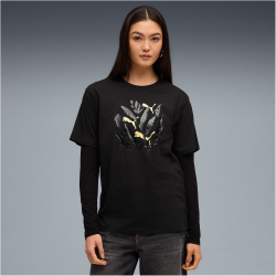 PUMA Graphic Relaxed Leaf T-Shirt Damen 01 - PUMA black S