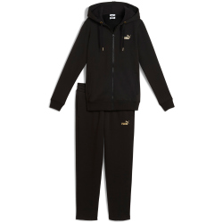 PUMA Metallic Fleece Kapuzen-Jogginganzug Damen 01 - PUMA...