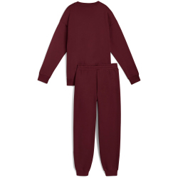 PUMA Relaxed Fleece Jogginganzug Damen 96 - ruby shimmer XS