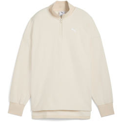 PUMA HER Oversized 1/2-Zip Winterized Crew Sweatshirt...