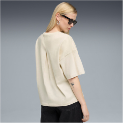 PUMA HER Oversized T-Shirt Damen 87 - alpine snow M