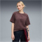 PUMA Essentials Elevated Relaxed Velours Rib T-Shirt Damen 88 - raisin XS